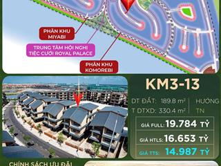 Căn song lập 210m2 cuối cùng 14,x tỷ komorebi biệt thự chuẩn nhật