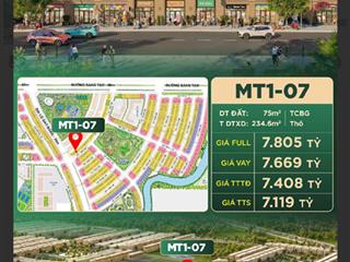 Bán căn 2 mặt tiền đối diện dãy tmdv của vin kinh doanh tốt giá chỉ 7,1 tỷ