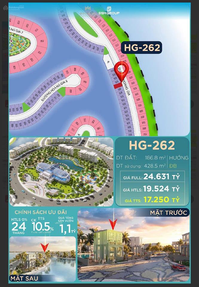 Bán 14 căn biệt thự song lập hoàng gia cực đẹp , chiết khấu khủng giá chỉ 16,x tỷ