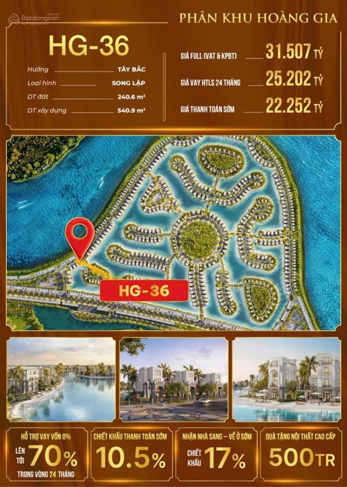 Bán 14 căn biệt thự song lập hoàng gia cực đẹp , chiết khấu khủng giá chỉ 16,x tỷ