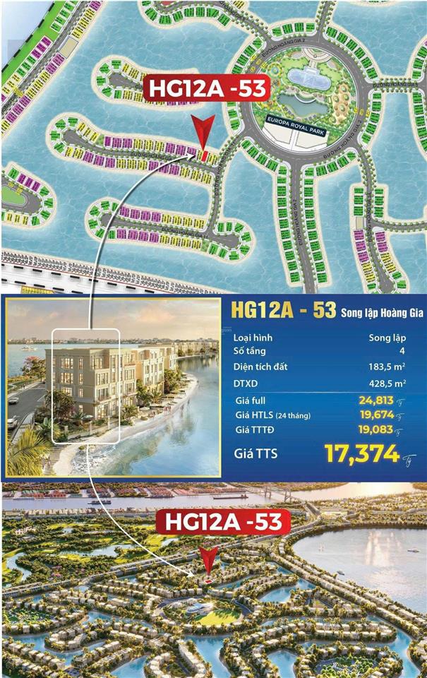 Bán 14 căn biệt thự song lập hoàng gia cực đẹp , chiết khấu khủng giá chỉ 16,x tỷ