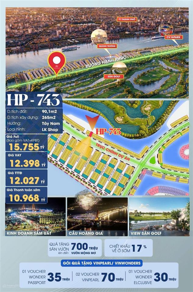 Bán 10 căn mặt đường hạnh phúc giá rẻ vô địch chỉ từ 9,8 tỷ