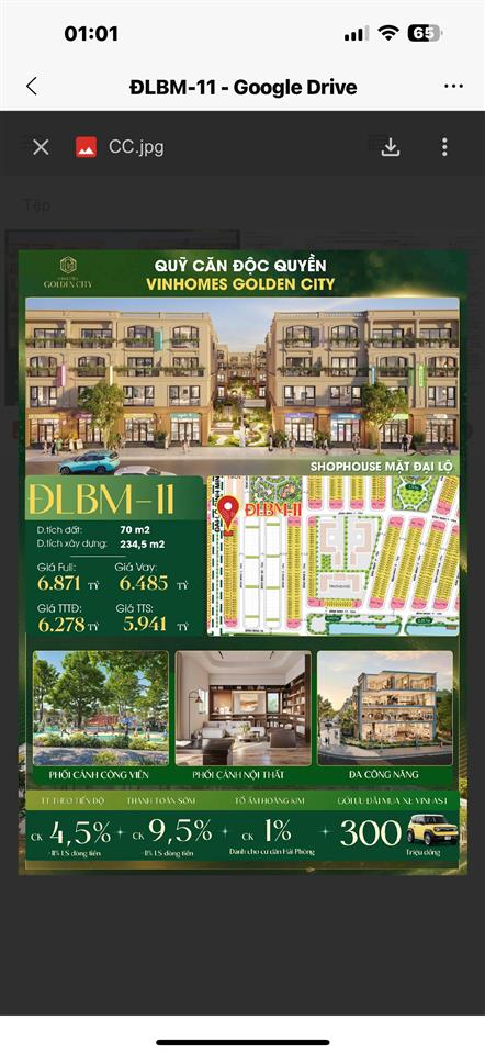 Bán căn mặt đường đại lộ bình minh giá chỉ 5,9 tỷ kinh doanh cực tốt