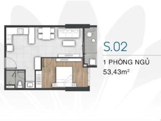 Bán căn 1 phòng ngủ 53m2 vũng tàu pearl. dt 53m2 . giá 2.6 tỷ 95% chưa vat.  e yến 0792 366 ***