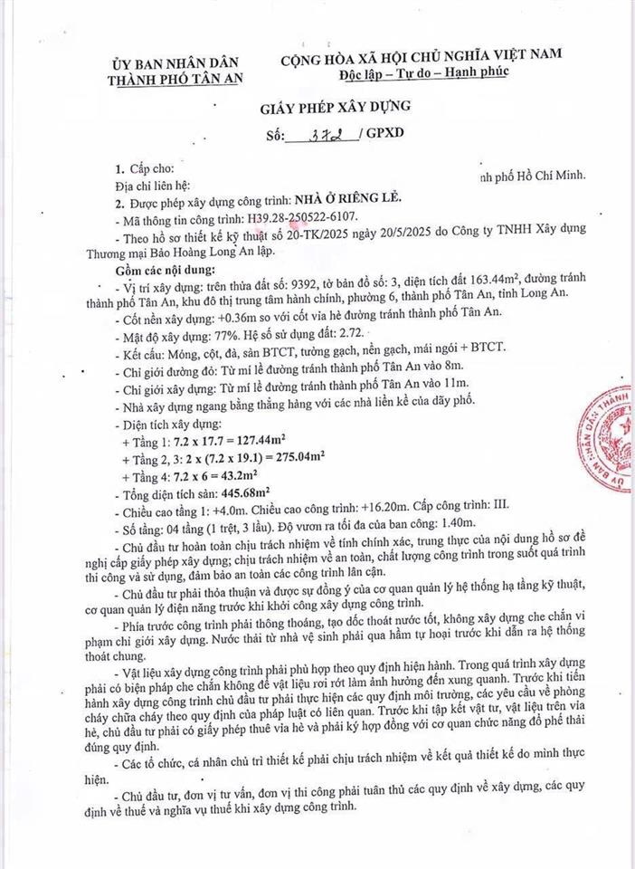 Bán đất mặt tiền tuyến tránh ql 1a tp tân an, long an 10tỷ500
