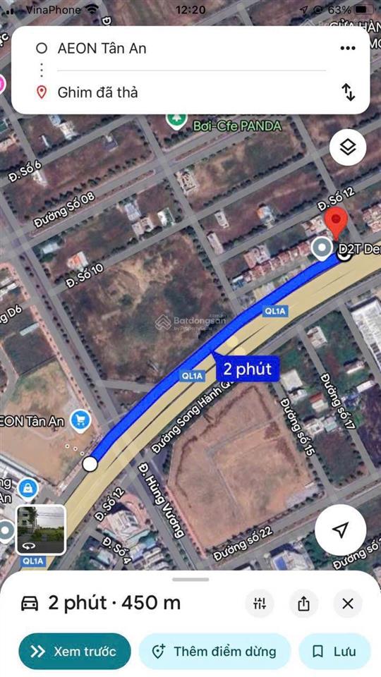 Bán đất mặt tiền tuyến tránh ql 1a tp tân an, long an 10tỷ500