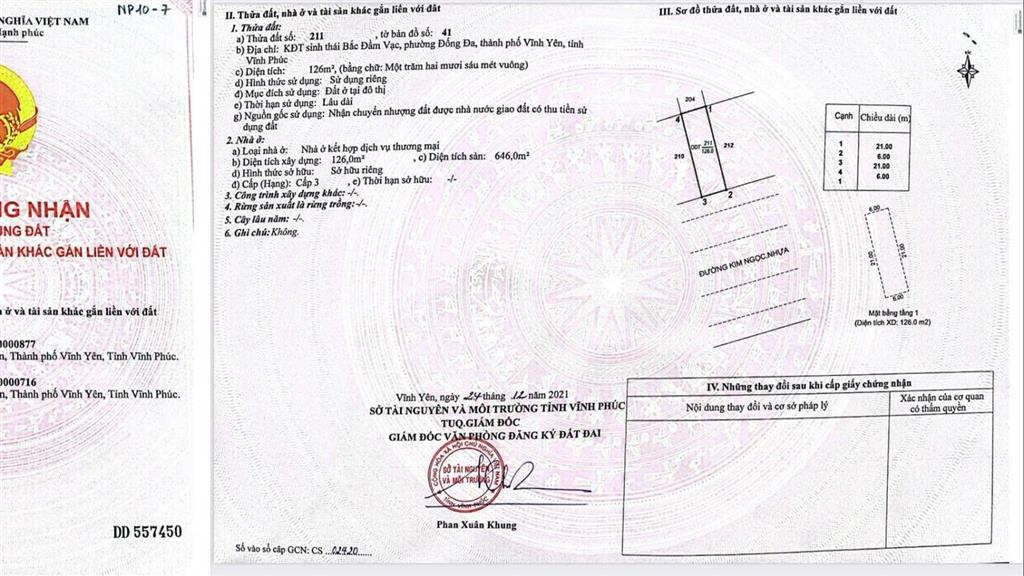 Bán shophouse nhà phố bắc đầm vạc