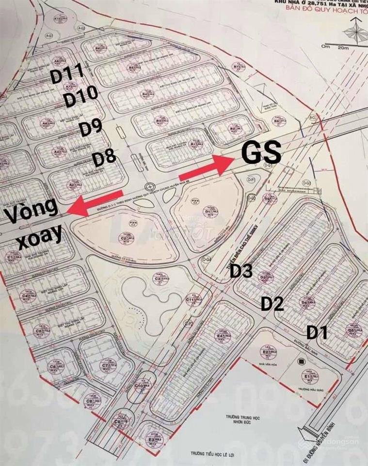 Bán đất đường 44m kdc 28ha nhơn đức.  0939 500 ***