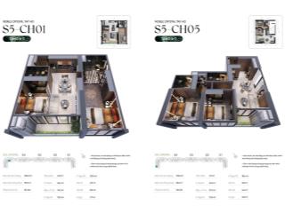 Bán cc 2pn, 2wc tại dự án toà s5 noble crystal ciputra hà nội, giá siêu hời 16.817 tỷ, 93m2