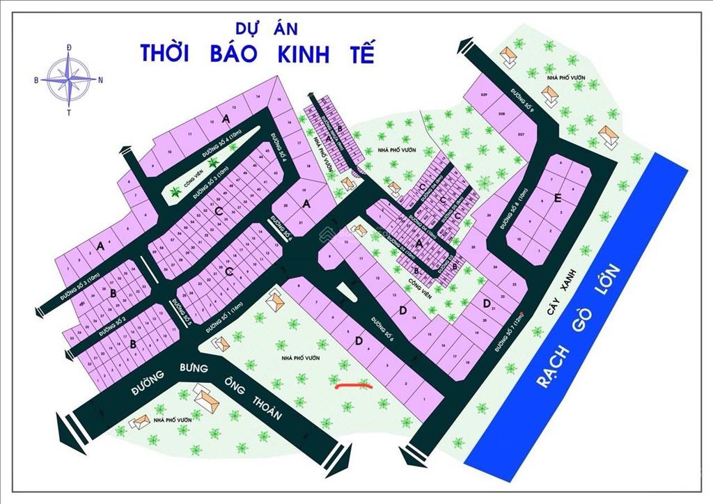 Biệt thự góc 2 mặt tiền view sông kdc thời báo kinh tế bưng ông thoàn giá chỉ 16,1tỷ 424,4m2 20x21