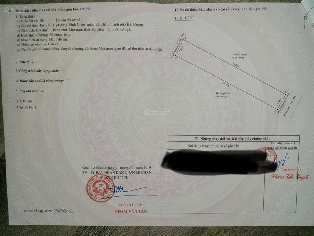 Siêu phẩm 2 lô đất vĩnh niệm thiên lôi, vĩnh niệm hải phòng thuận tiện cho xây khách sạn.