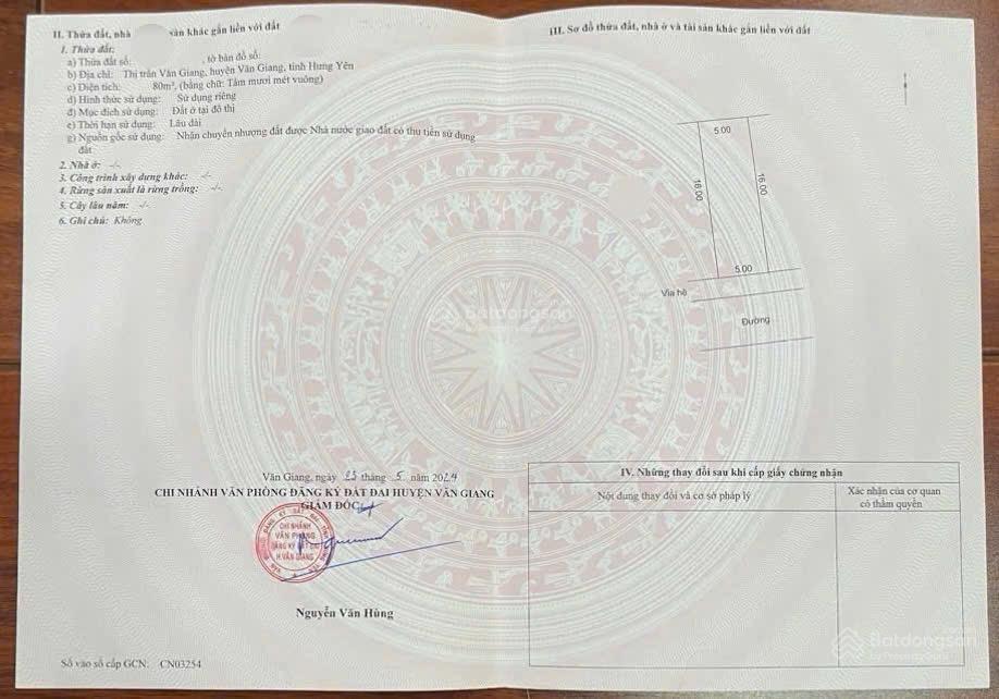 Bán đất đấu giá khu 4.3ha văn giang hưng yên
