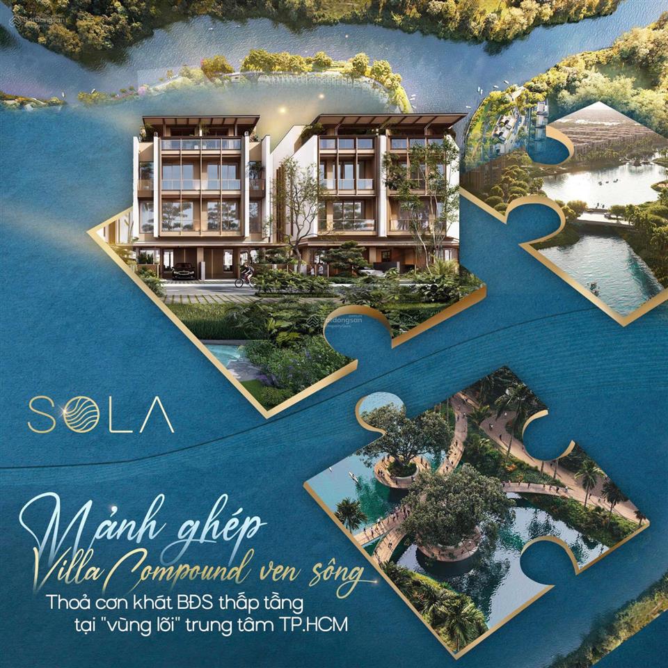 Booking  sola villa vườn  ba mặt giáp sông, ngay bến du thuyền tại the global city