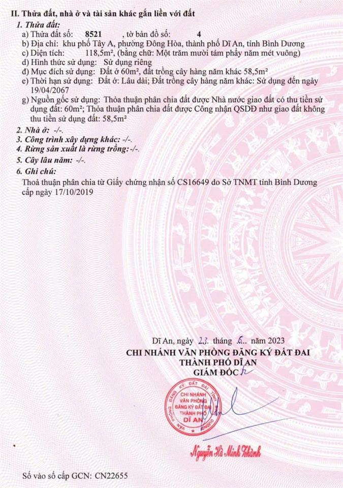 Bán đất đường võ thị sáu cạnh big c go! dĩ an vị trí đẹp, tiện ích, gần làng đại học thủ đức