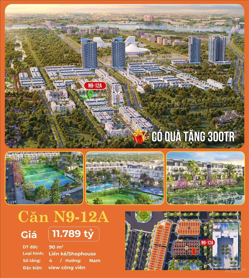 Bán biệt thự tại hoàng huy new city, 11,789 tỷ, 90m2, 4 tầng, hướng nam