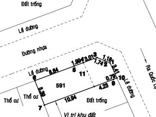 Bán đất nền góc 2 mặt tiền, 5,4 x 15m. có lề rộng, đậu xe thoải mái, điện nước âm