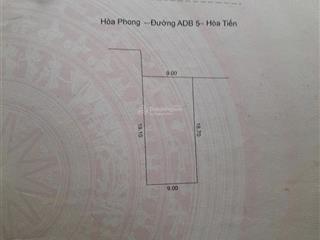 Bán đất mặt tiền đường nhựa adb 5, 10m 169m2 tại hòa tiến, hòa vang, đà nẵng, giá 2,4 tỷ