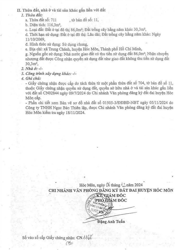 Bán lô đất góc 2 mt 1/mỹ hoà, xã trung chánh, hóc môn, 7mx17m, sổ hồng riêng, giá 4.190 tỷ