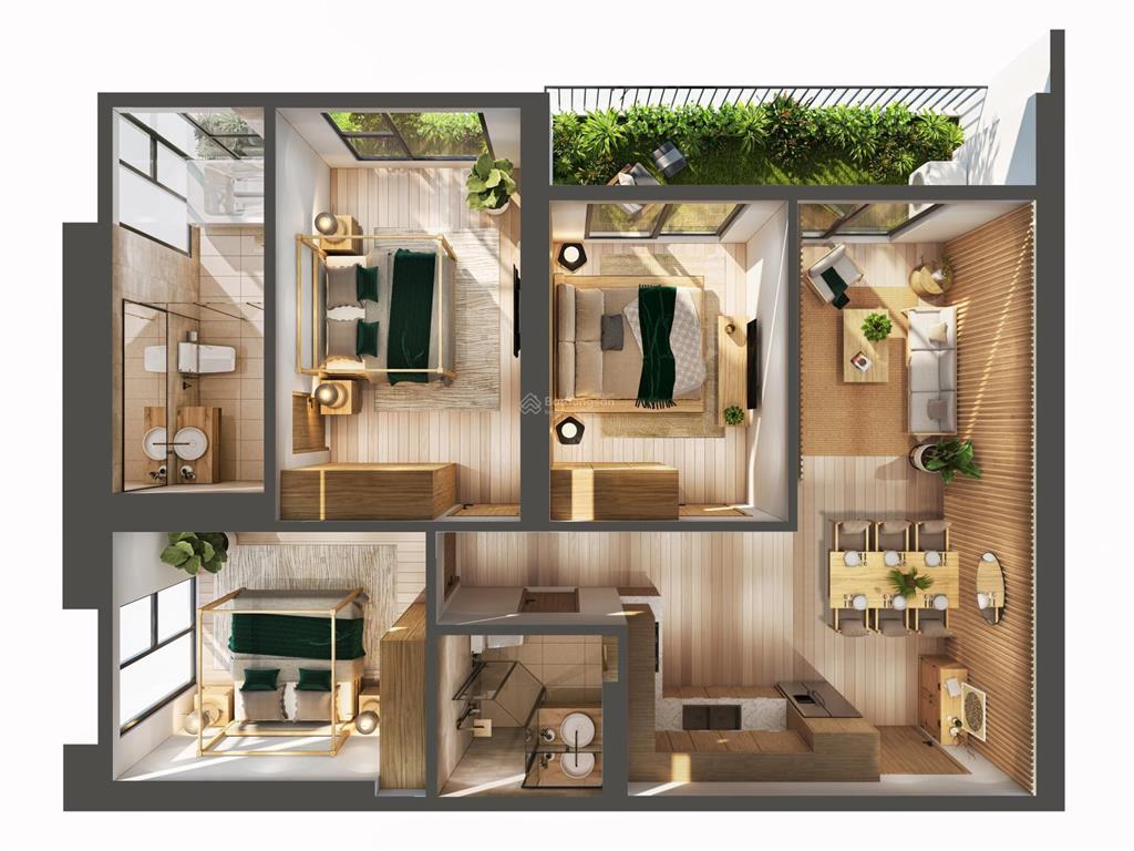 Bán sky forest 3pn 2wc. view sông hồng, hướng mát, giá bán 6,65 tỷ bao phí