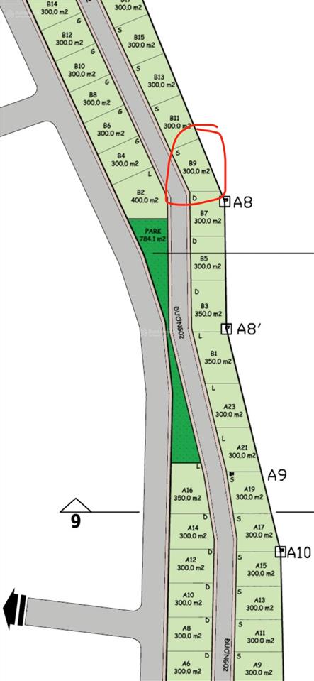 Chính chủ cần bán lô đất b9, diamond bay mũi né, 297m², giá 17tr/m2 thổ cư