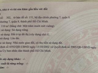 Bán đất (5*22m) mt đường chính 12m ở khu dân cư p7 q8, sổ hồng riêng, xd được ngay!  0934 123 ***