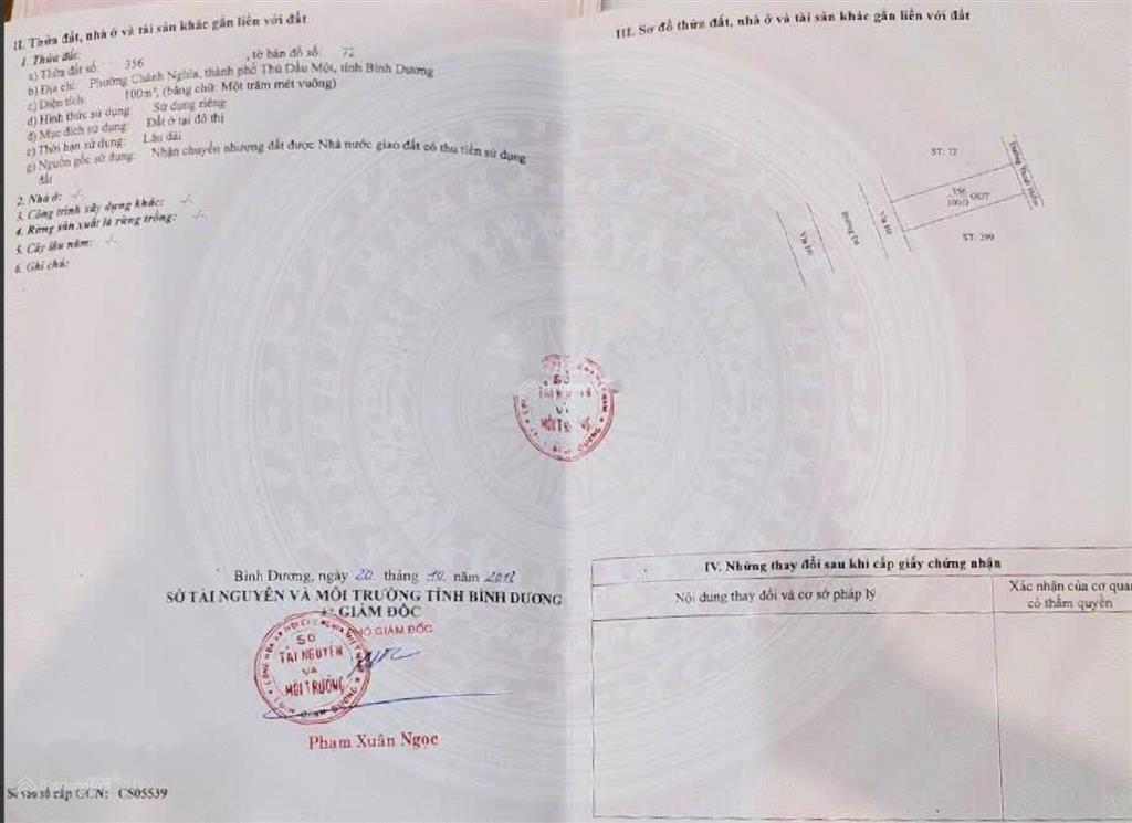 Bán đất tại phường chánh nghĩa, thủ dầu một, bình dương, giá siêu hời 16tỷ 200m2 phường chánh nghĩa