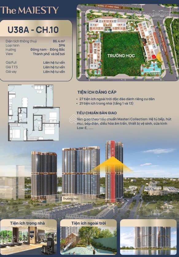 Bán căn góc 3 phòng ngủ 2 vệ sinh giá 6,2 tỷ masteri lakeside. view ngắm bể bơi