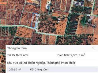 Bán đất 2001m2 tại thiện nghiệp, phan thiết, bình thuận, giá tốt