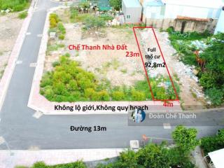 Đất mặt tiền đường 13m an dương vương full thổ cư 4x23m không qhlgsổ riêng giá 80tr/m2 (tl)