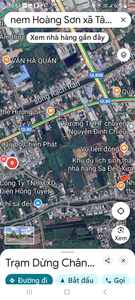 Bán đất ql80 sa đéc xéo trạm dừng chân nem hoàng sơn