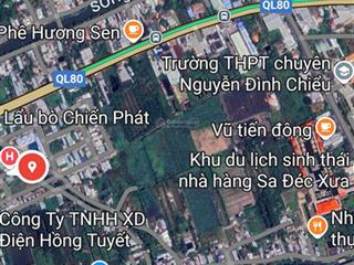 Bán đất ql80 sa đéc  xéo trạm dừng chân nem hoàng sơn