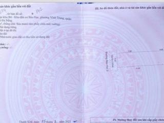 Bán đất đường bàu hạc 2, thanh khê, đà nẵng. gần ông ích khiêm. 69m2 giá 5,48 tỷ.  0901 159 ***