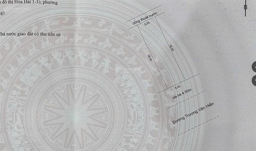 Bán lô đất mt trương văn hiến, dt 90,7m2 ngang 5m, gần trục đường lê văn hiến