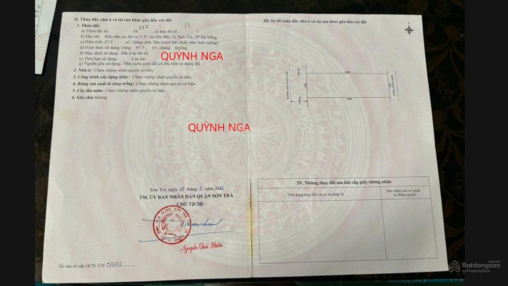 Bán lô đất đẹp đường an cư 4, sát trục thông biển morrison, cách biển chỉ 300m