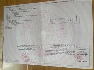 Siêu rẻ  lô đất đẹp đường lê mạnh trinh, 103m2  ngang 5m, hướng đông đi bộ ra biển 200m đi bộ