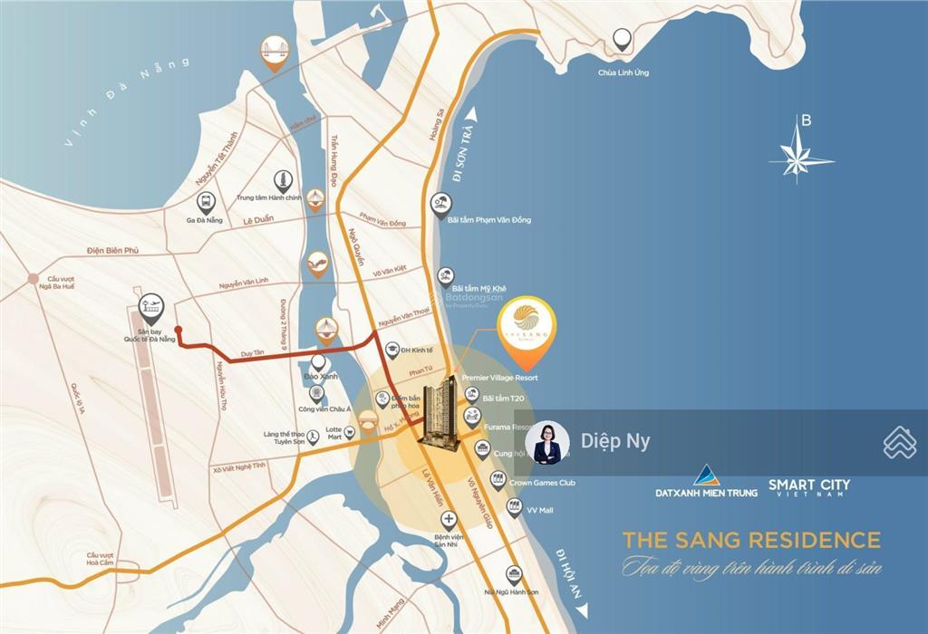 Chính chủ! cần bán căn 1pn + 1 view biển the sang tầng 5 view ngũ hành sơn cho thuê 15 triệu/ tháng