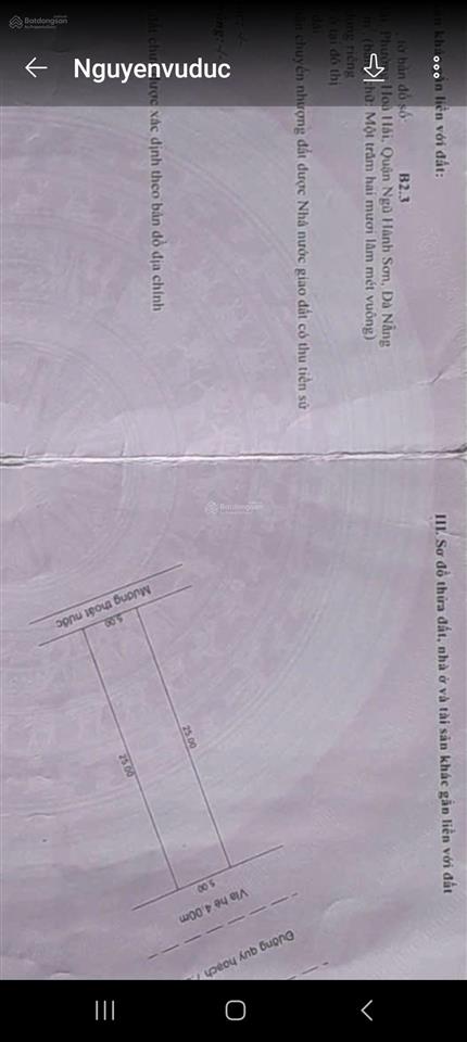 Tôi cần bán đường lê như hổ, hòa hải, qnh sơn, tp đà nẵng sát bãi tắm tân trà