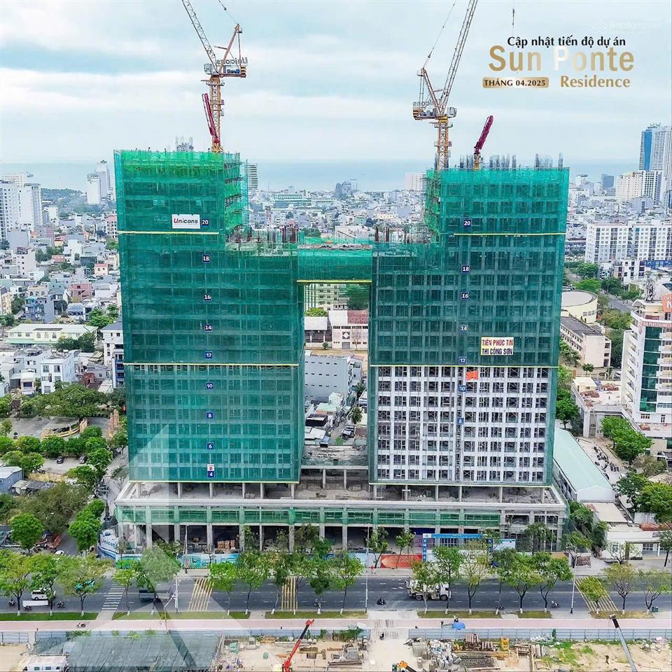 Chính chủ ký gửi căn studio, dt 47.8m2 sun ponte residence đà nẵng, tầng 16 view biển