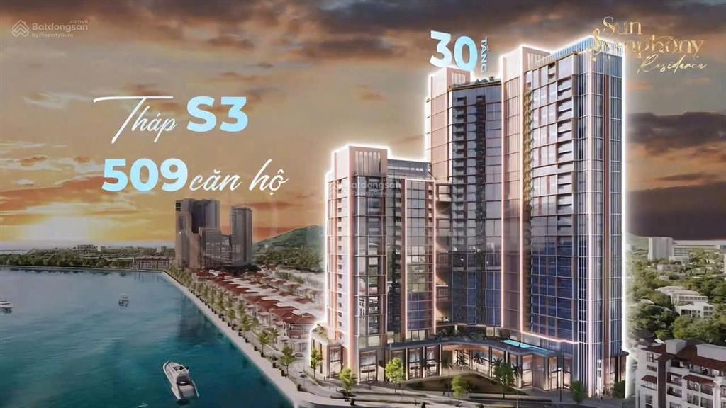 Tái đầu tư 2 căn studio tầng 22,23 sun symphony residence đà nẵng giá chỉ 3 tỷ 150, view biển