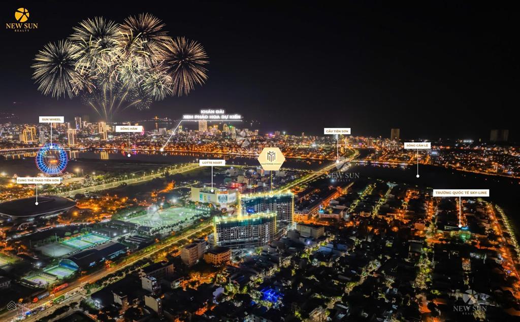 Căn hộ masterise đà nẵng, 2pn, view trực diện pháo hoa quốc tế đà nẵng. nhận đặt chỗ ngay