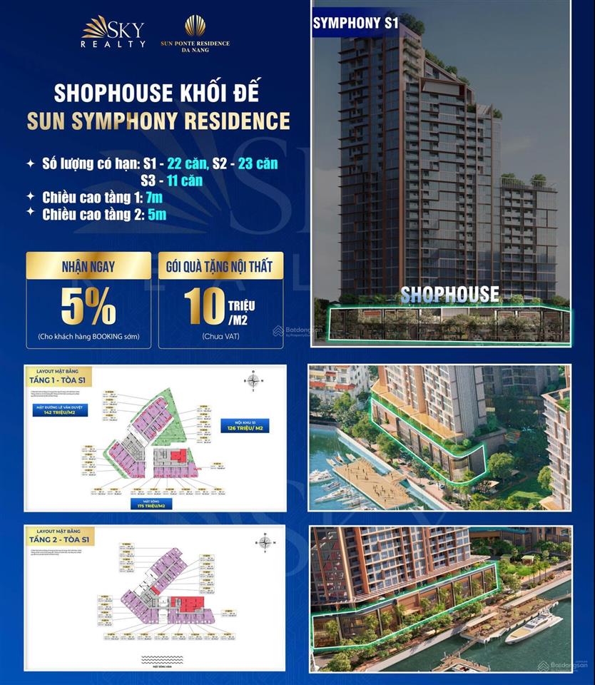 Shop khối đế sun symphony residence đà nẵng  giá gốc cđt sun group