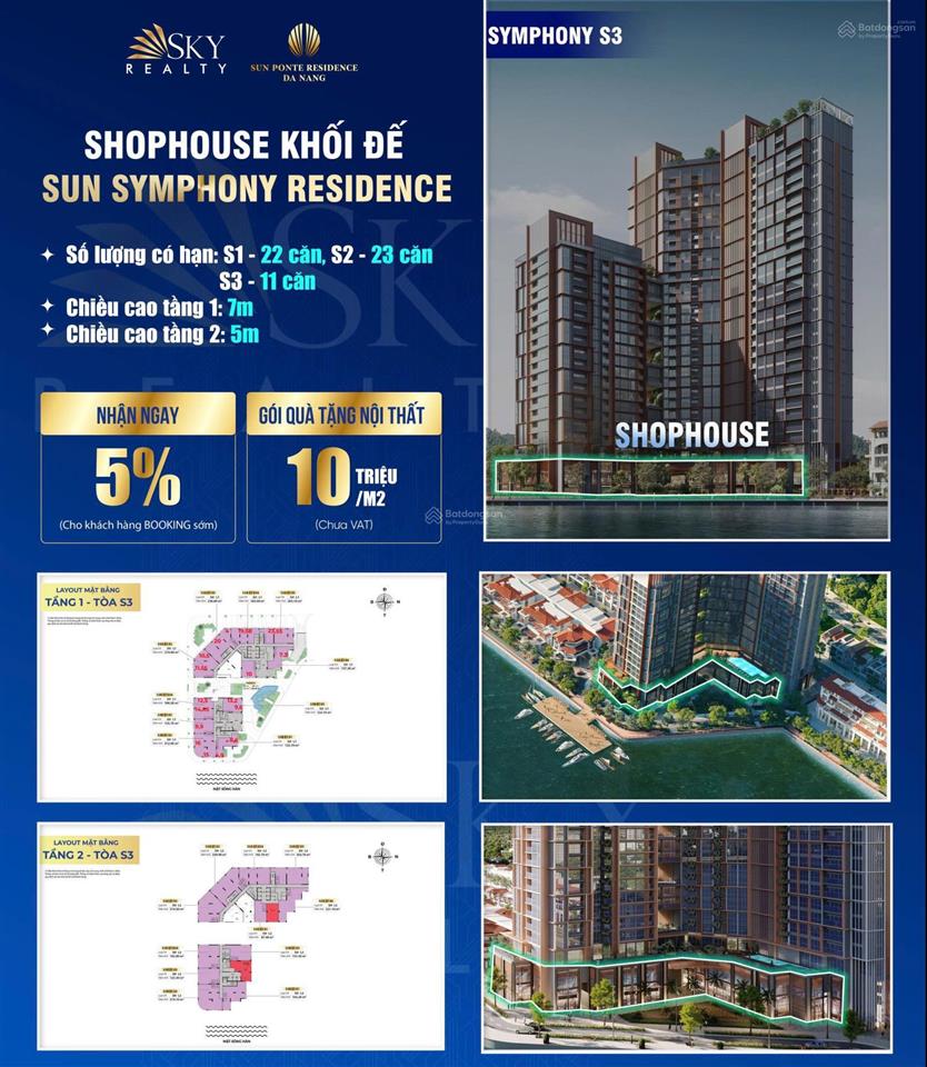 Shop khối đế sun symphony residence đà nẵng  giá gốc cđt sun group
