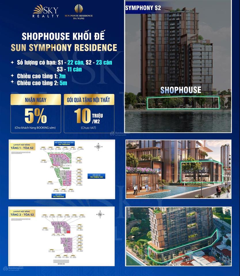 Shop khối đế sun symphony residence đà nẵng  giá gốc cđt sun group