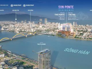 Căn hộ sun ponte 1pn+ 56,8m2 view trực diện cầu rồng, biểu tượng của tp đà nẵng. gía chỉ 5 tỷ 150