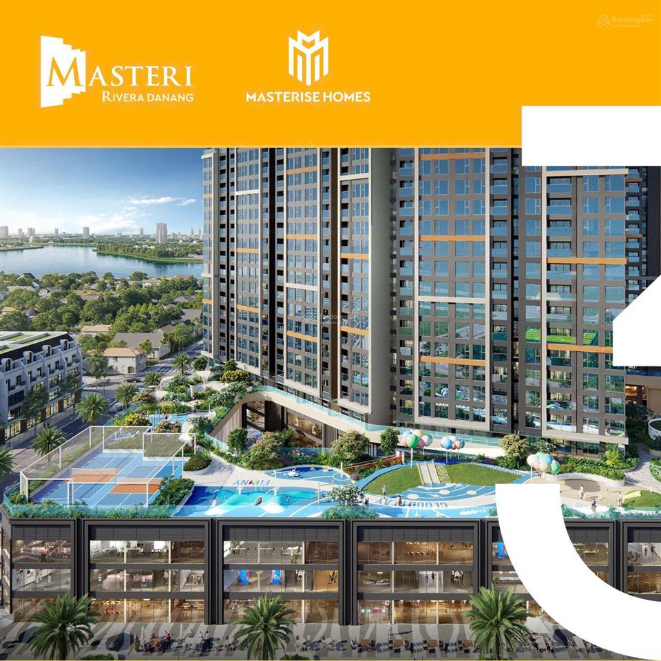Căn hộ 3pn  76.9m²  7.25 tỷ view trực diện sông, không bị chắn view dự án masteri rivera đà nẵng