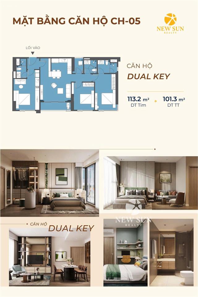 Căn hộ 3pn  76.9m²  7.25 tỷ view trực diện sông, không bị chắn view dự án masteri rivera đà nẵng