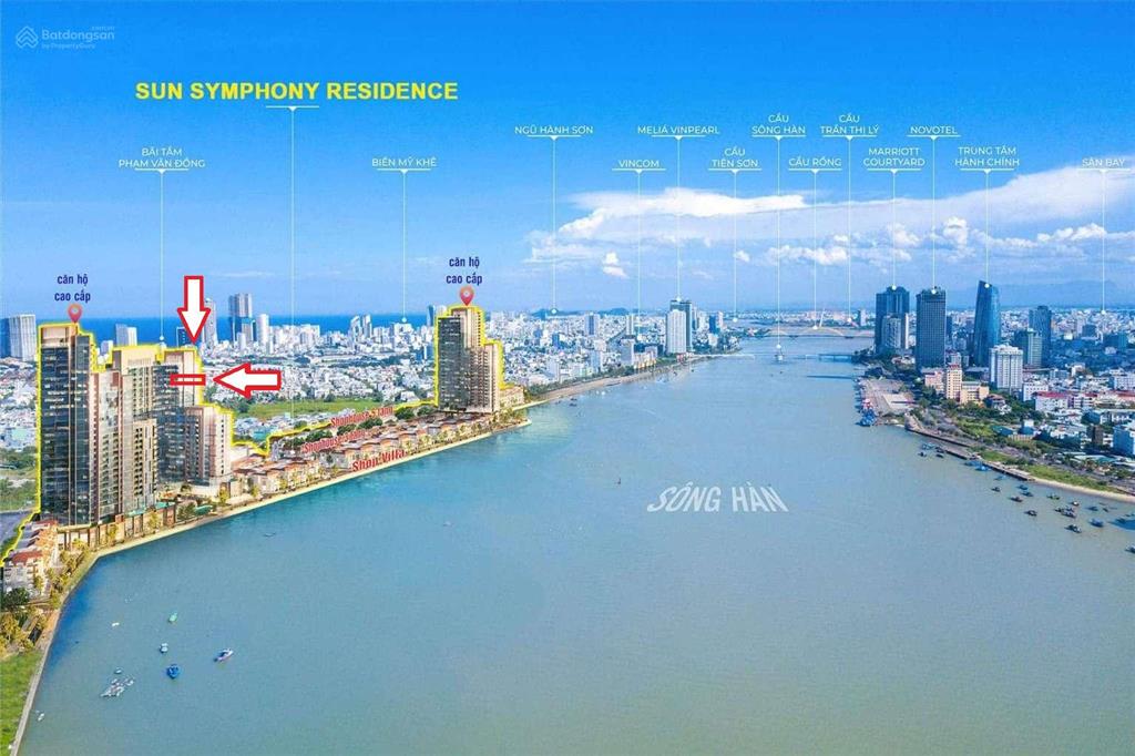 Căn 2pn tòa s3 symphony view trực diện sông hàn, dành cho chủ nhân ngắm trọn biểu tượng tp đà nẵng