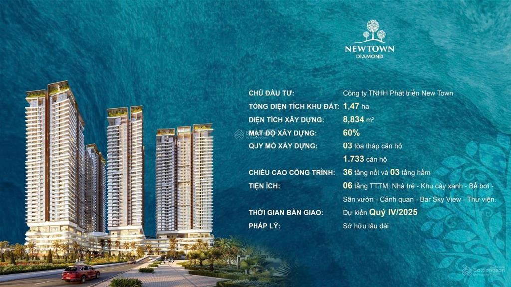 Căn ngoại giao 1pn (dt 48m2) tòa ruby, giá tốt bảng hàng căn hộ newtown diamond đà nẵng