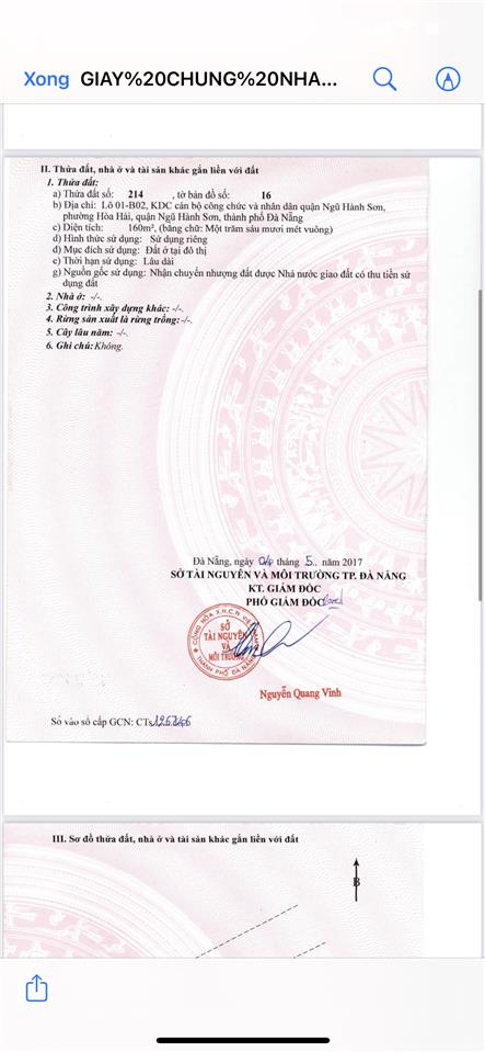 Cần bán lô 2 mặt tiền đường lương thúc kỳ vs thuỷ sơn 5