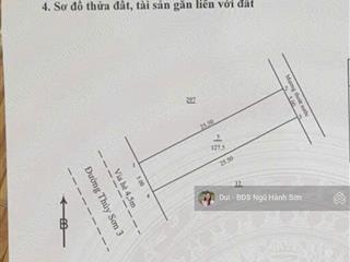Bán lô đất mặt tiền thủy sơn 3 ngay khu sơn thủy, lô 65 b2.16 127.5m2, giá cực kì tốt chỉ 7.1 tỷ